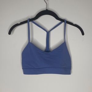 Lululemon Athletica Blue Flow Y Sports Bra Sz 4